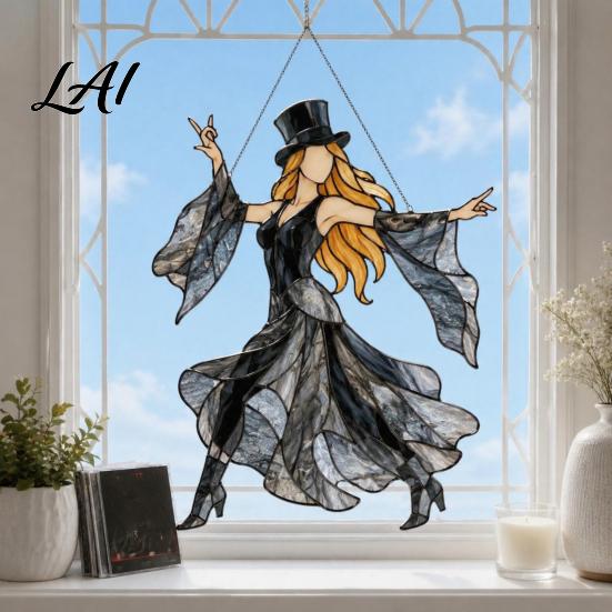 Dreamer Gift Sun Catcher Dancing Lady Catcher Acrylic Hanging Ornament Bohemian Gothic