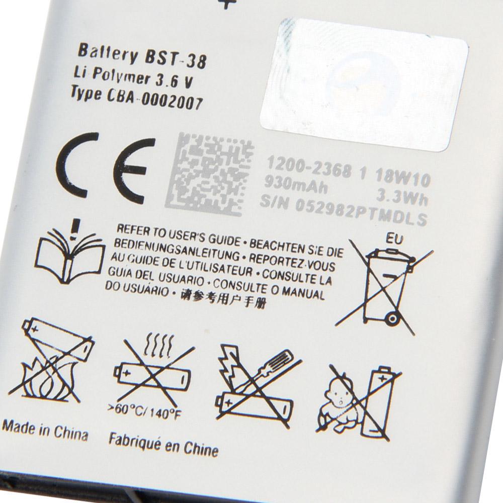 Rechargeable Lithium Battery For Sony C510 C902 C905 S500 W760 W902 S550 U20 BST-38 Phone Battery 970mAh
