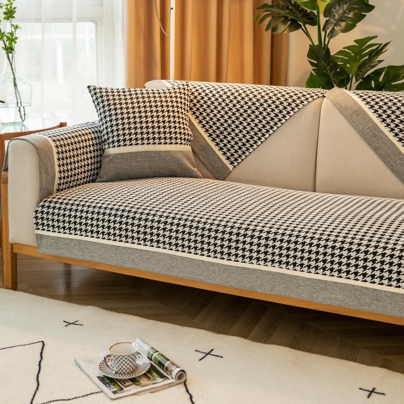 Sofa Cushion Four Seasons Universal Simple Modern Non-Slip Chenille Sofa Cover Cloth Cover Cover Cushion Nordic Backrest