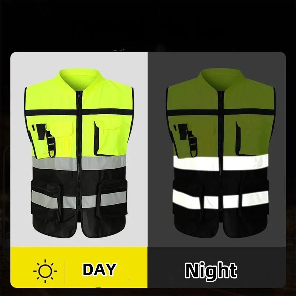 Светоотражающий жилет повышенной видимости Рабочая одежда Мотоциклетная езда — фото 5