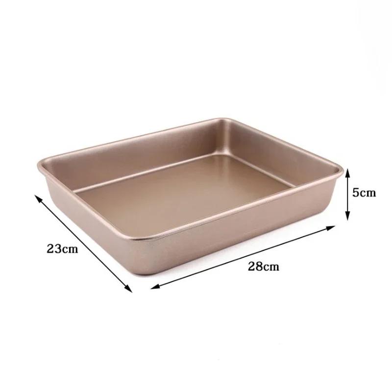 Rectangle Carbon Steel Cake Baking Tray Non-Stick Chocolate Bread Mold DIY Pastry Deep Pans Dish Kitchen Oven Bakeware Tools