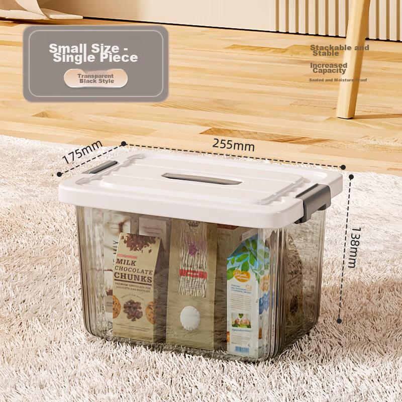 Jiadu Transparent Storage Box for Home And Car Use, Small Organizer Box for Clothes, Toys And Miscellaneous Items, Plastic Storage Container
