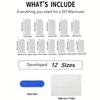 24 Rhinestone Press-on Long Bow Flower Nail Art Wearable Tips