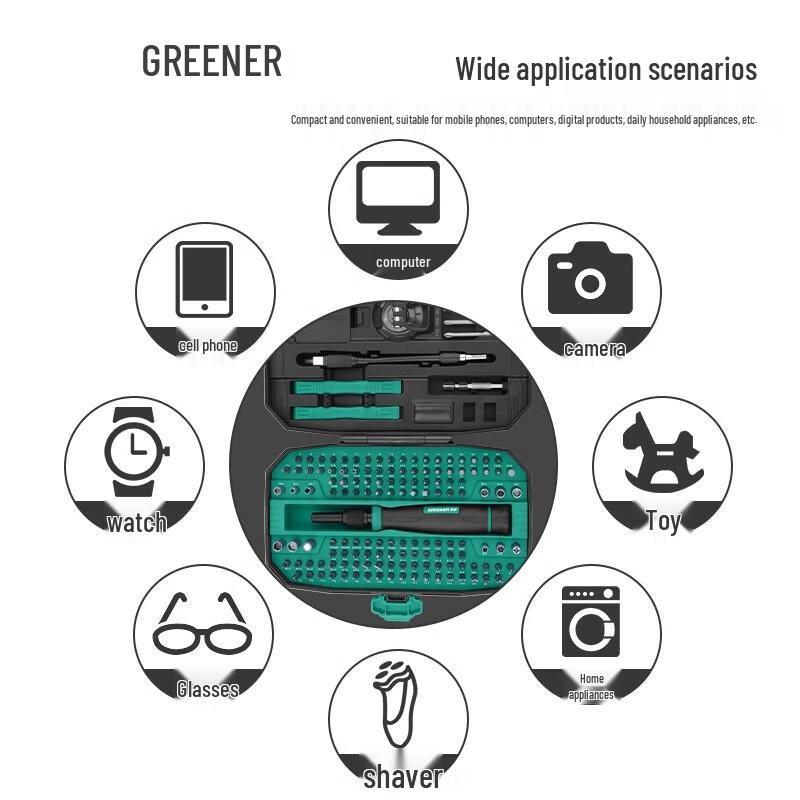 Green Forest 152-in-1 Electric Precision Repair Tool Set CN plug (adapter included)
