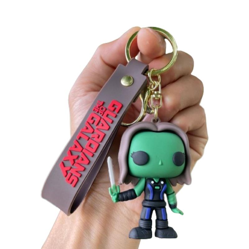 Yp429 Силиконовый брелок Стражи Галактики Сувенир из фильма Цепочка для ключей автомобиля Подвеска для сумки Подарок Gamora