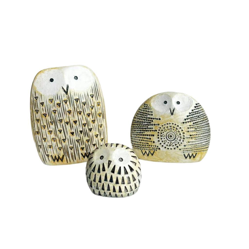 Drei Niedliche Kreative Eule Dekorative Statuen Familie Heimdeko Eulenstatuen Dekoration Auf Regalen Eulenliebhaber Für Innen Balkon Neu