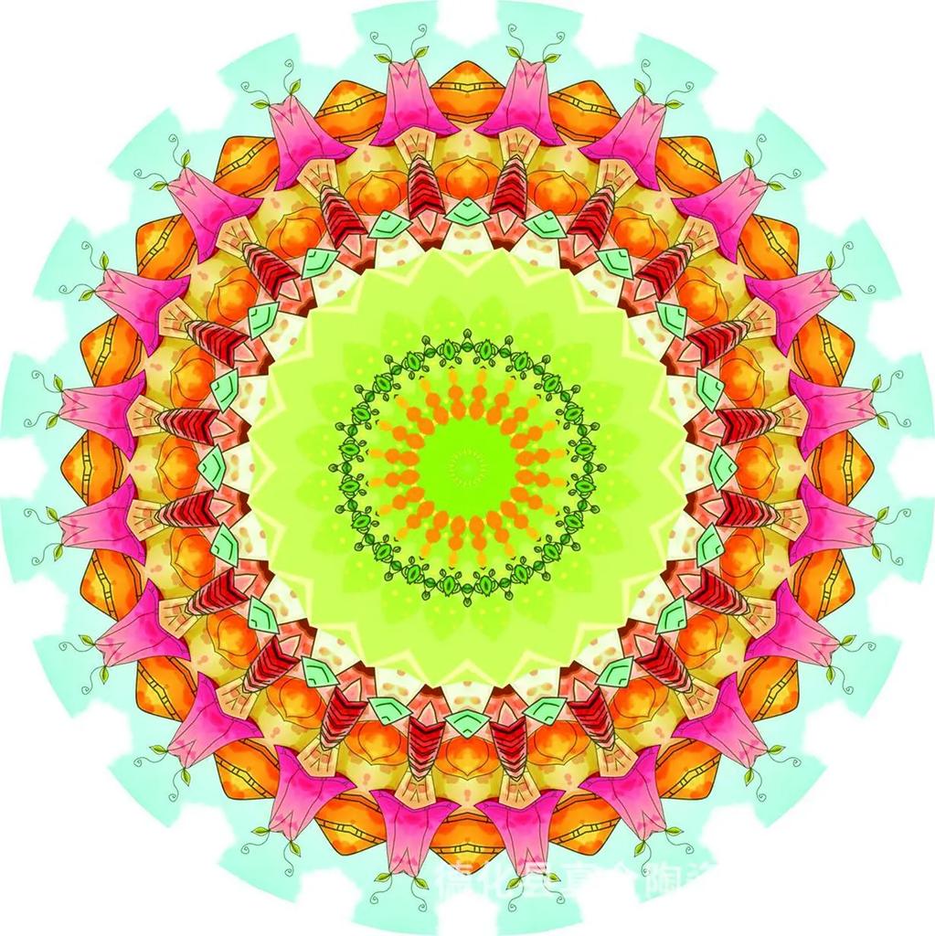 Mandala Flower Cup Coaster Round Ceramic Placemats Non-slip Tablemat Insulated Coasters Kitchen Decoration Tableware Home Decor