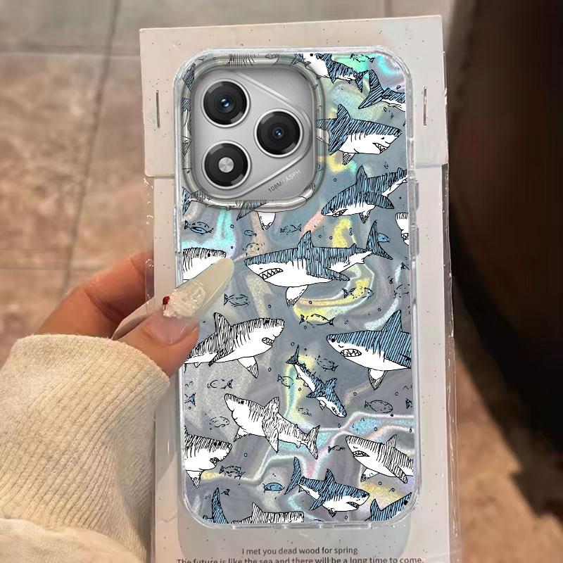 For Honor 200 400 Lite 400 200 Pro X9b Magic 7 6 Lite X9c X9a X9b X8b X7c Phone Cover Cute Blue Heart Starfish For Honor 400 Bag