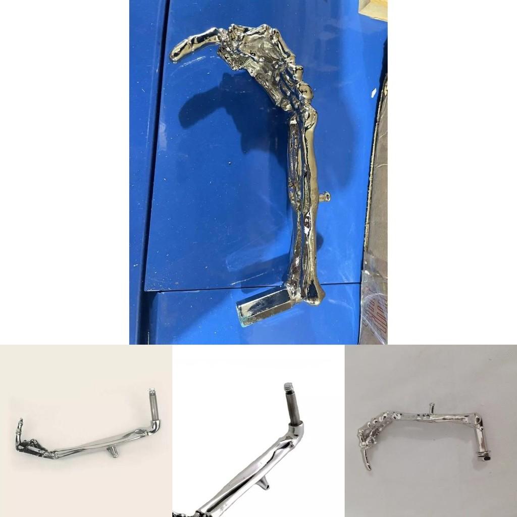 Artistic Creative Motorcycle Kickstands Quirky Alloy Stand For Home Decoration Silver
