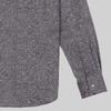 BOSS Regular Fit Wool Cotton Blend Shirt Medium Grey