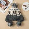 Ladies Snowflake Christmas Wool Hat Winter Fleece Thickened Cold Warm Hat Outdoor Travel Ear Hat New