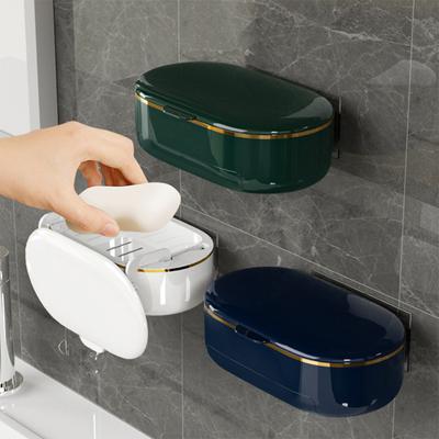 Soap Holder Wall-mounted Drawer Type Punch Free Space Saving Wall Hanging Bathroom Soap Storage Dish Daily Use