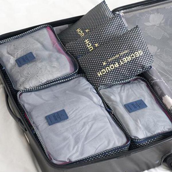 

Floral Six-Piece Travel Organizer Set for Suitcases – Dustproof Underwear Storage Bags