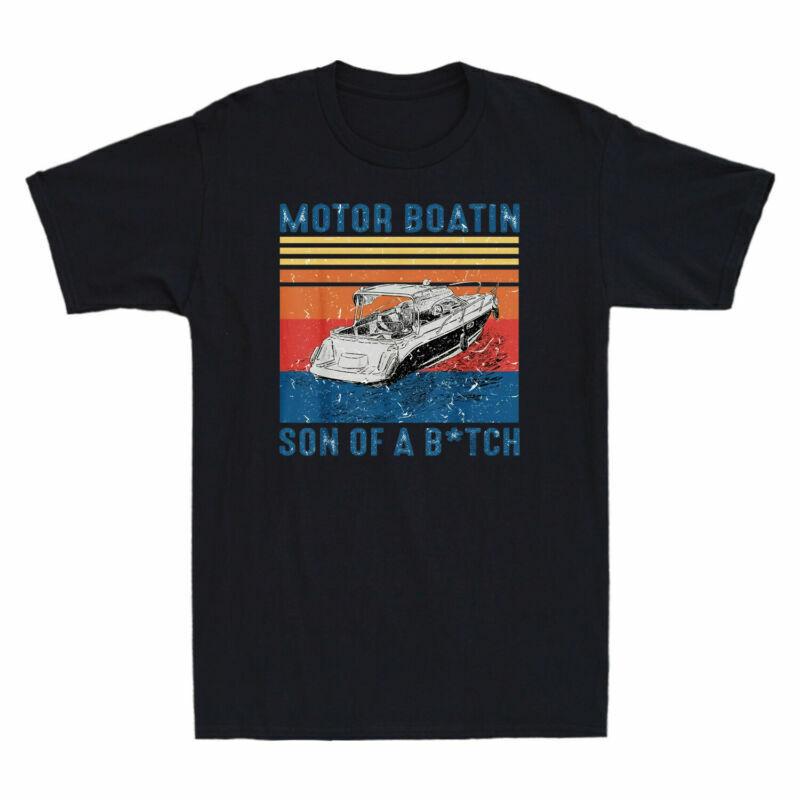 Captain Boating Son Of BTch Vintage Pontoon Unisex TShirt Lover Funny Shirt Motor S