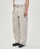 PRAIRIE Washed Curved Belt Pants (Light Gray)