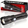 1-3PCS High Strong Power Led Flashlights Tactical Torch with Display Light USB Charging Camping Fishing Emergency Zoom Lantern