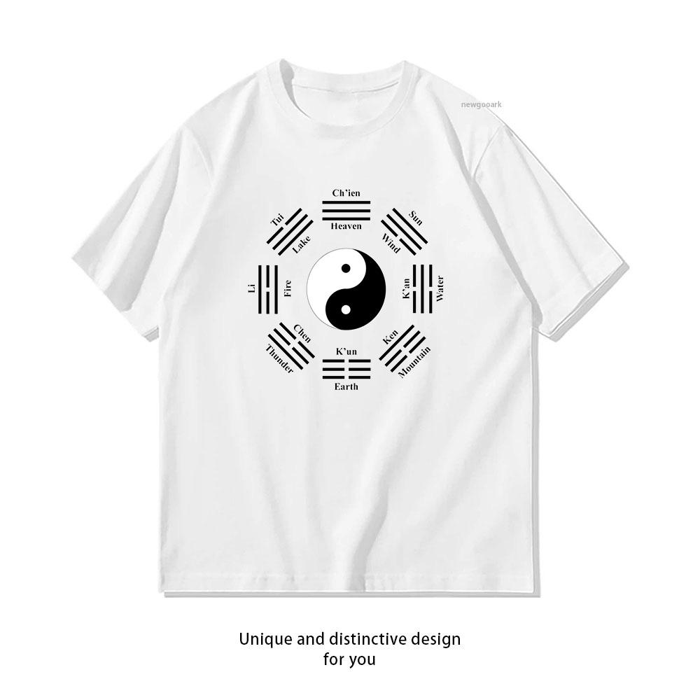 Yin Yang Eighth Trigrams Tshirt WoUnisex Unisex Summer Cotton Cartoon Graphic T Shirts Adult Classic Oneck Shortsleev Gift Tops Tee