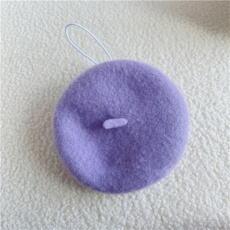 Creative Pet Beret Hat for Cats and Small Dogs Soft Wool Top Caps for Costumes and Holiday Photoshooting Headwears