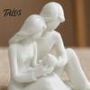 Father Mother Son Figurine 3D Printed Family of 3 Sculpture, Modern Desktop Decoration Figurine, Parent Child Decorative Statue for Home Office Shelf