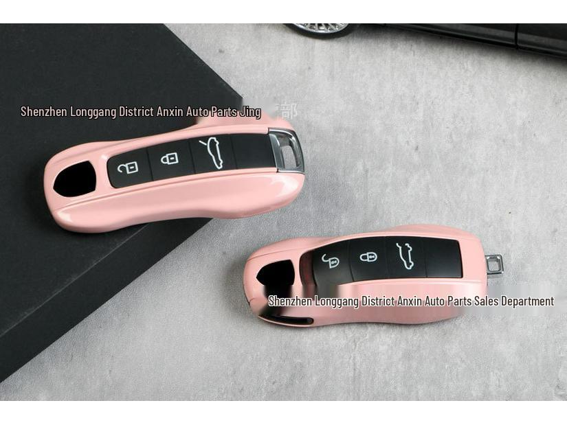 Porsche Morandi Pink Key Shell for Macan, 718, Cayenne, Panamera, Taycan
