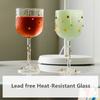 300ML Lead-Free Colored Glass Red Wine Cup Personalized Creative Stemware for Household European Style Bar Decoration