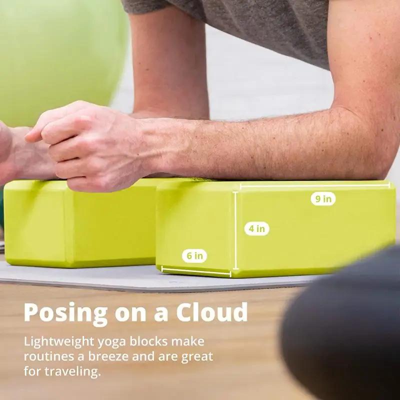 2/1PCS EVA Gym Blocks Foam Brick Training Exercise Fitness Equipment Dance Yoga Auxiliary Tool Stretching Body Shaping