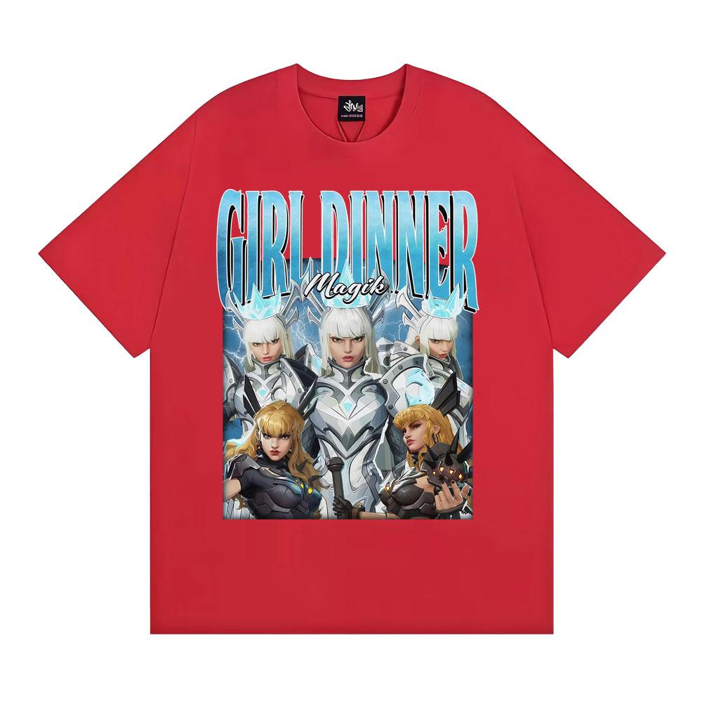 

Anime Girl Dinner Magik Vintage Graphic T Shirt Marvel Rivals Characters T-shirts Men Women Y2k Fashion Casual Oversized T-shirt S