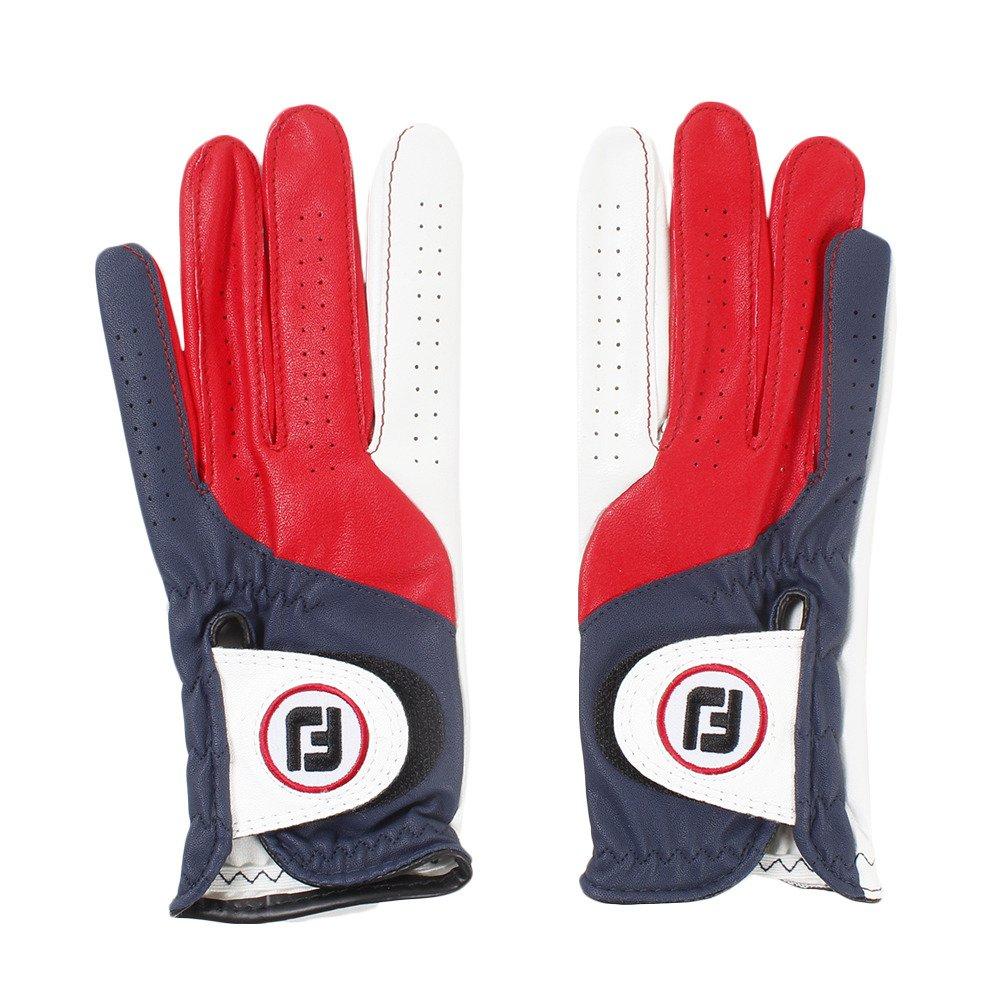 

FOOT JOY Golf Leather for Both Golf Gloves Ladies Feel Soft Pair FGFSPRNR x [Synthetic Hands] NV/RD (Navy Red/18.0/Lady s)
