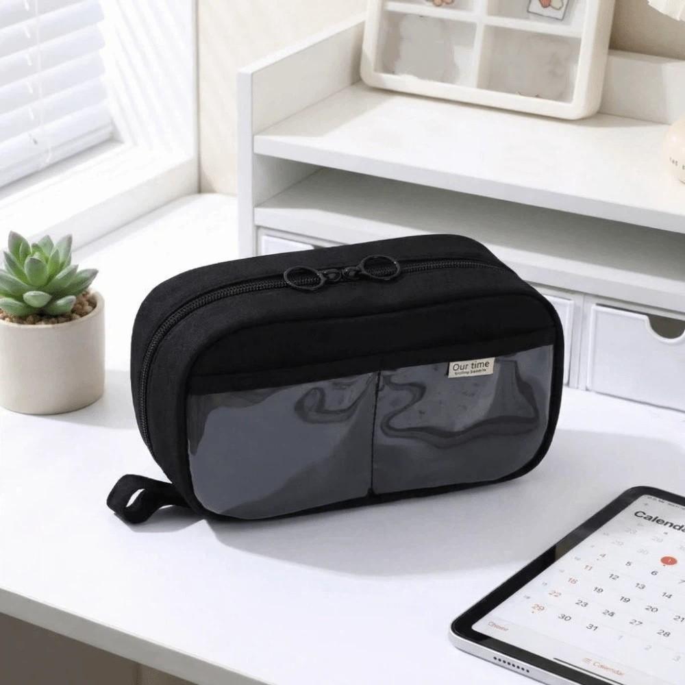 Portable Pen Organizer Large Capacity Stationery Pencil Case Ins Students Stationery Bag School