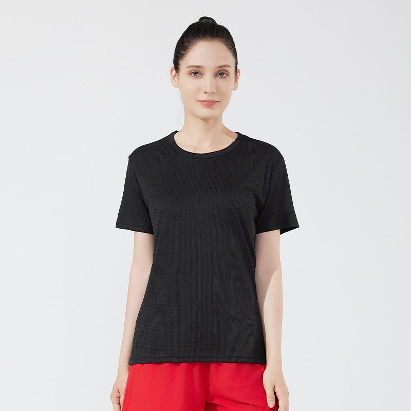 Unisex Quick-Dry Short Sleeve Running T-shirt - Solid Color Sportswear