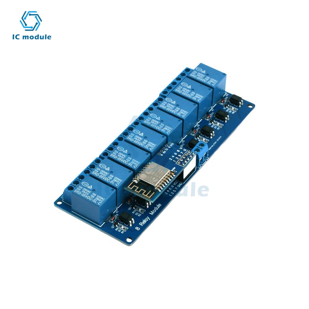 4 Channel 8CH Relay Module 5V 12V High Level Trigger with Optocoupler Isolation Relay Onboard ESP8266 module WIFI relay module