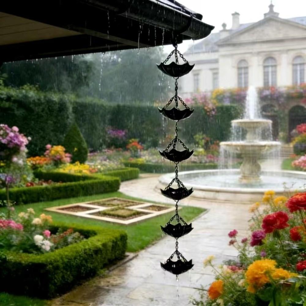 Japanese Style Rain Chain for Gutters 7 Cups Eaves Water Drainage Chain  Landscape