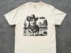 UFO Corgi Comfort Colors T-Shirt: Western Welsh Corgi Mom Gift Tee - Cowboy Pembroke Dog Dad T, Vintage Shirt