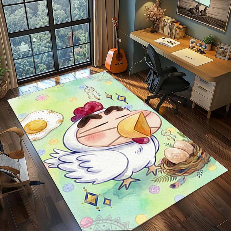 Large Area Crayon Shin-chan Rug Non Slip Washable Floor Mat Bedroom Gamer Room Decor