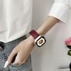 Watch Band For Apple Watch Series 10 Ultra 9 8 7 SE 6 5 4 3 2 1 46mm 49mm 45mm 44mm 42mm Magnetic Starlight Buckle Leather Strap