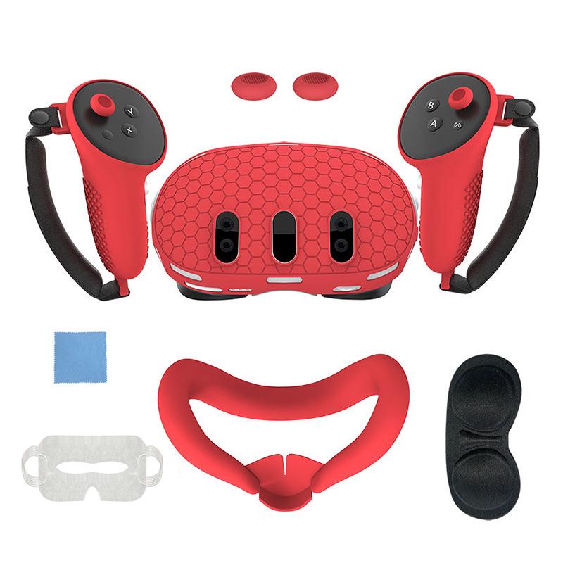 Meta Quest 3 Silicone Protective Set: 7-Piece Anti-Drop VR Accessories