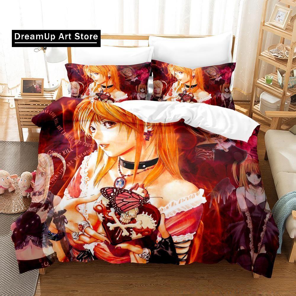 New 3d Print Anime Death Note Misa Amane Bedding Set Single Twin Full Queen King Size Bed Set Adult Kid Bedroom Duvet cover Sets