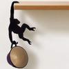 Wooden Wall Decoration Hook Monkey Shaped Key Hanger Simple Banana Balance Hook  Living Room