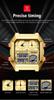 FOXBOX Men's Square Multifunctional Student Electronic Watch with Alarm and Waterproof Features