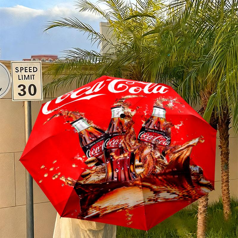 Christmas Gift Halloween Theme Bear Truck Coca Cola umbrella is suitable for all seasons, including home travel and outdoor activities Y11