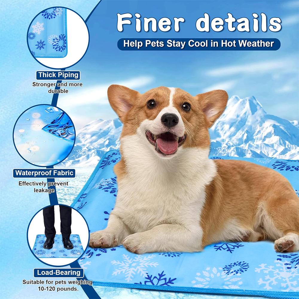 Cat Cooling Mat Water Injection Dog Mat Durable Leakproof Ice Pad Keep Puppy Dogs Cats Cool Summer Outdoor Indoor for All Pets