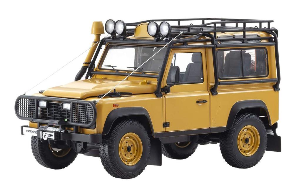 Kyosho Original Scale Land Rover Defender 90 Yellow Finished Product 1/18