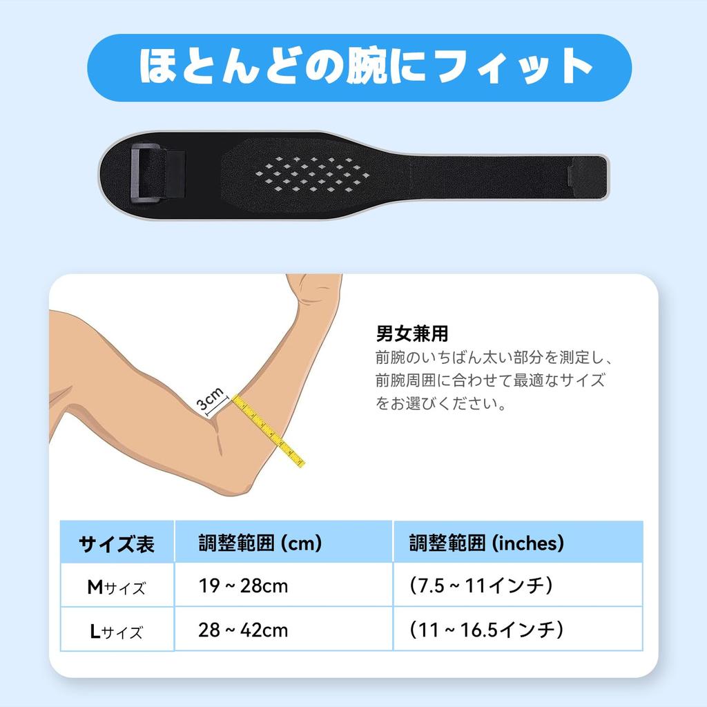 Adjustable Elbow Support for Golf and Air Cushion Compression Lightweight Sports Elbow and for Everyday Use and Exercise and Size M Single Item