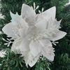 1PC Christmas Golden Glitter 14cm Flower Christmas Tree Decoration Ornaments Color Glitter Home Party Decoration Supplies