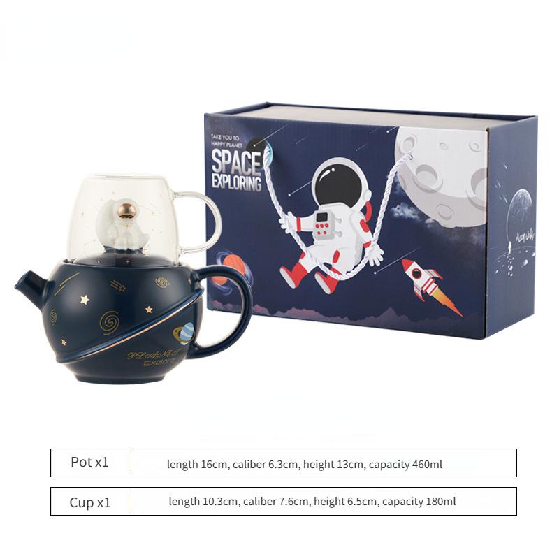 Moon Pot Tea Set Ceramic Tea Pot Star Glass Cup One Pot One Cup