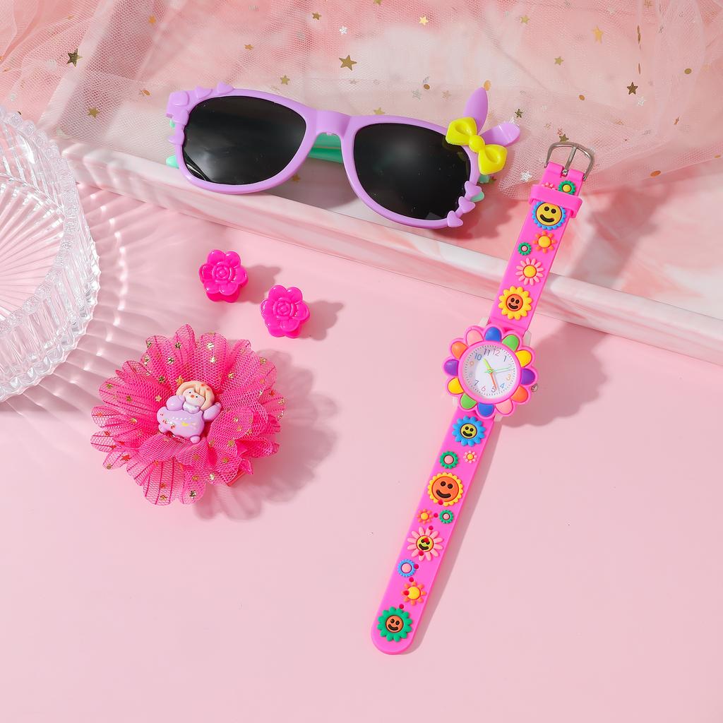 Cute butterfly and floral Chinese style student versatile quartz watch   jewelry small gift set of four pieces