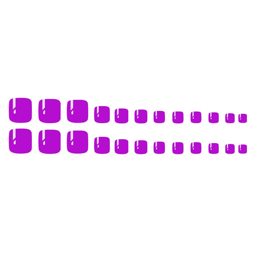 24pcs Press On Toenails Short Artificial Toenail Full Cover False Toe Nail Pedicure Decors For Women Who Seeking Styles