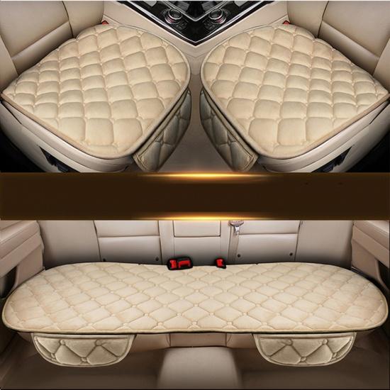 Car Seat Cover Front/Rear Flax/Linen Seat Cushion Protector Pad Black/Red/Beige/Grey/Coffee/Brown For Honda CRV M6