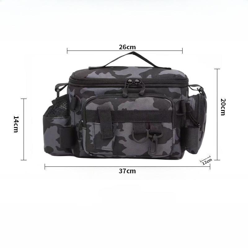 Medium and large fishing gear, shoulder bag, storage bag, portable fishing rod rack, outdoor sports bag, flying fish
