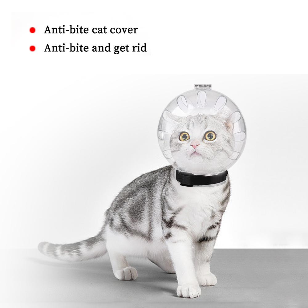 Cat  Muzzle Cat Grooming Supplies Anti-Bite Breathable Anti-Licking Bath Grooming Protective Space Hood Grooming Mask